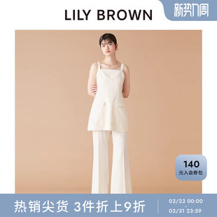 两件套LWFO252115 气质吊带上衣高腰休闲裤 LILY BROWN春夏款