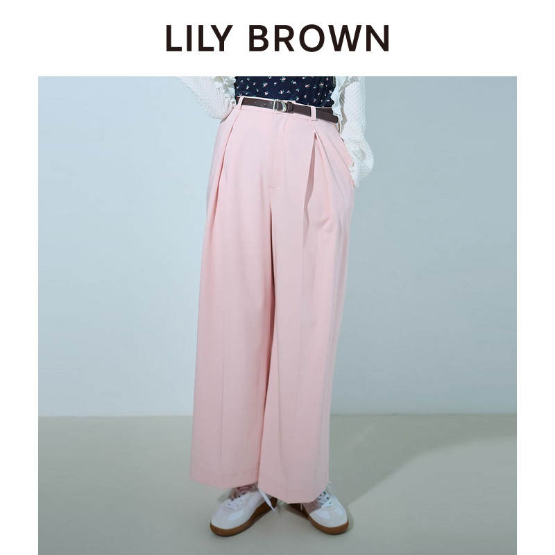 LILY BROWN春夏款高腰附腰带西装阔腿裤通勤长裤LWFP252031,女装/女士精品,休闲裤,淘宝优惠券,粉丝福利购,淘宝优惠卷