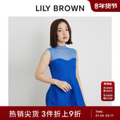 LILY LWNT242108 优雅收腰拼接廓形针织衫 BROWN春夏款 法式