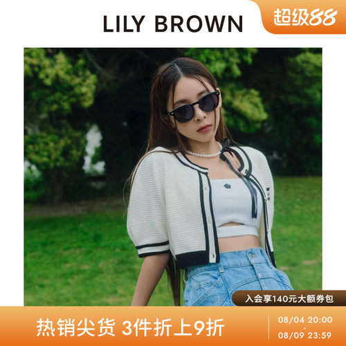 联名款针织开衫LILYBROWN圆领