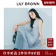 LILY 连衣裙LWNO254176 针织拼接无袖 BROWN2025秋冬新品 圆领无袖