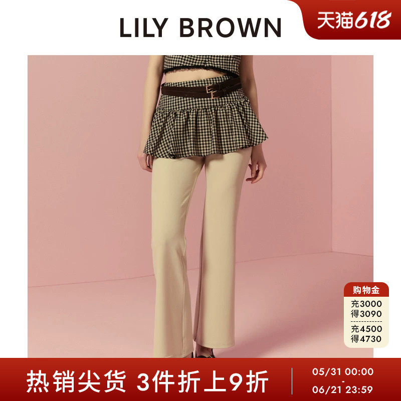 LILY BROWN秋冬款荷叶边短裙微喇休闲裤两件套LWFP254039