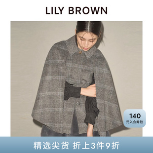 BROWN秋冬款 LILY 气质翻领收腰斗篷风衣毛呢大衣LWFC245011