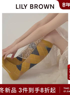 LILY BROWN2025秋冬新品KEITA MARUYAMA合作款格纹袜LWGG254372