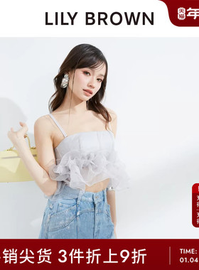 LILY BROWN春夏款 甜美雪纺两穿吊带抹胸短上衣LLFT242505