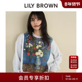 百搭圆领插画印花棉质长袖 LILY BROWN2026早春新品 卫衣LWCT261027