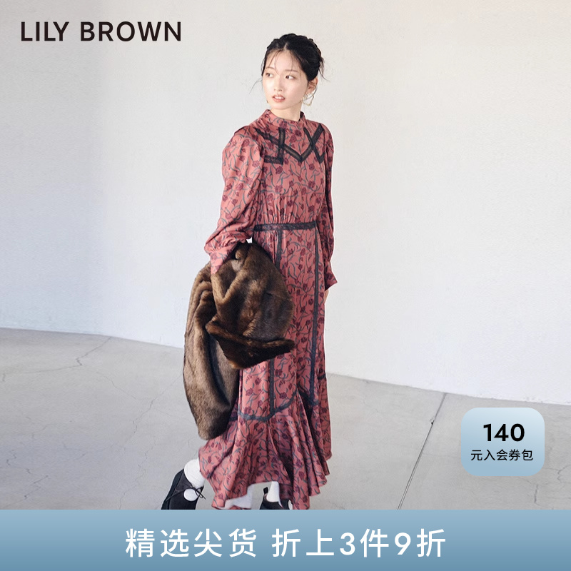 LilyBrown复古秋冬雪纺连衣裙