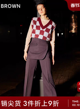 LILY BROWN春夏款 通勤高腰两件套腰封直筒长裤LWFP231201