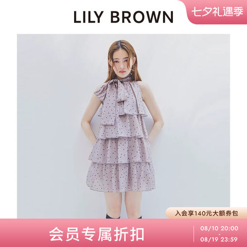 LILYBROWN无袖蝴蝶结系带连衣裙