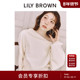 百搭纯色露肩斜领棉质长袖 LILY BROWN2026早春新品 上衣LWCT261058