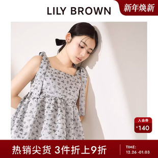 LILY 甜美公主露背系带蝴蝶结上衣LWFB242094 BROWN春夏款