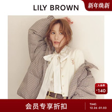 LILY BROWN2025秋冬新品可拆卸蝴蝶结连帽羽绒服外套LWFC255013