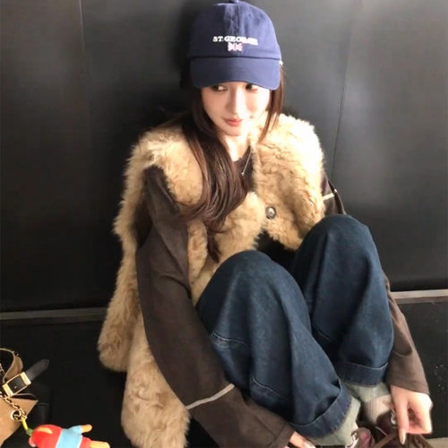 2025新款仿羊羔毛马甲短款