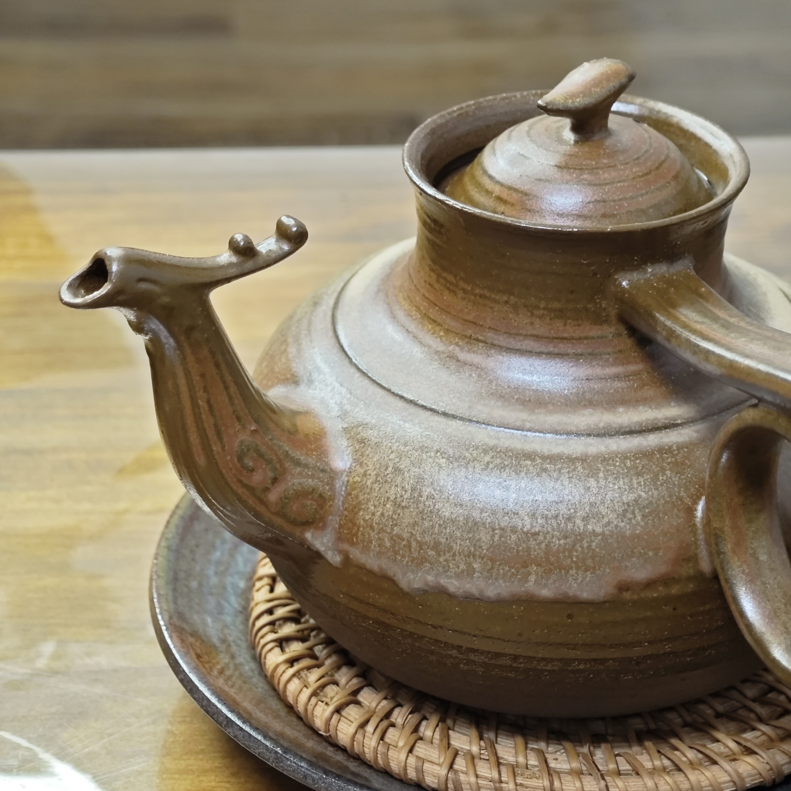 潮州茶壶朱泥柴烧凤凰砂铫窑变壶草木灰家用复古凤鸣砂铫壶烧水壶