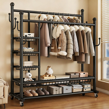 晾衣架落地卧室内家用挂衣架2025新款加粗阳台衣帽架简易衣杆架子