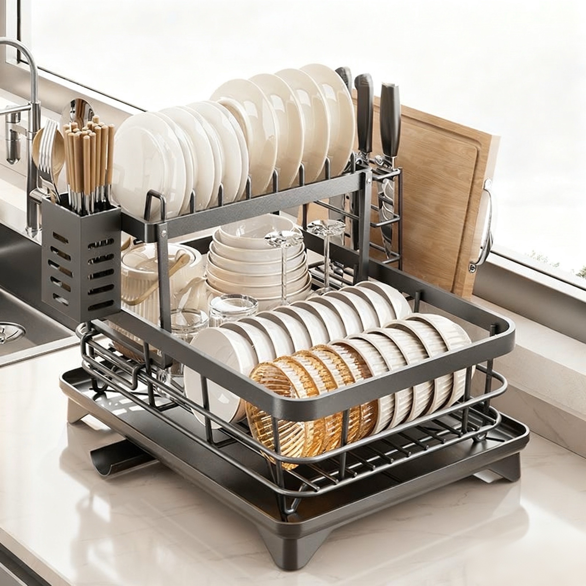 【国家补贴】厨房碗碟沥水架收纳