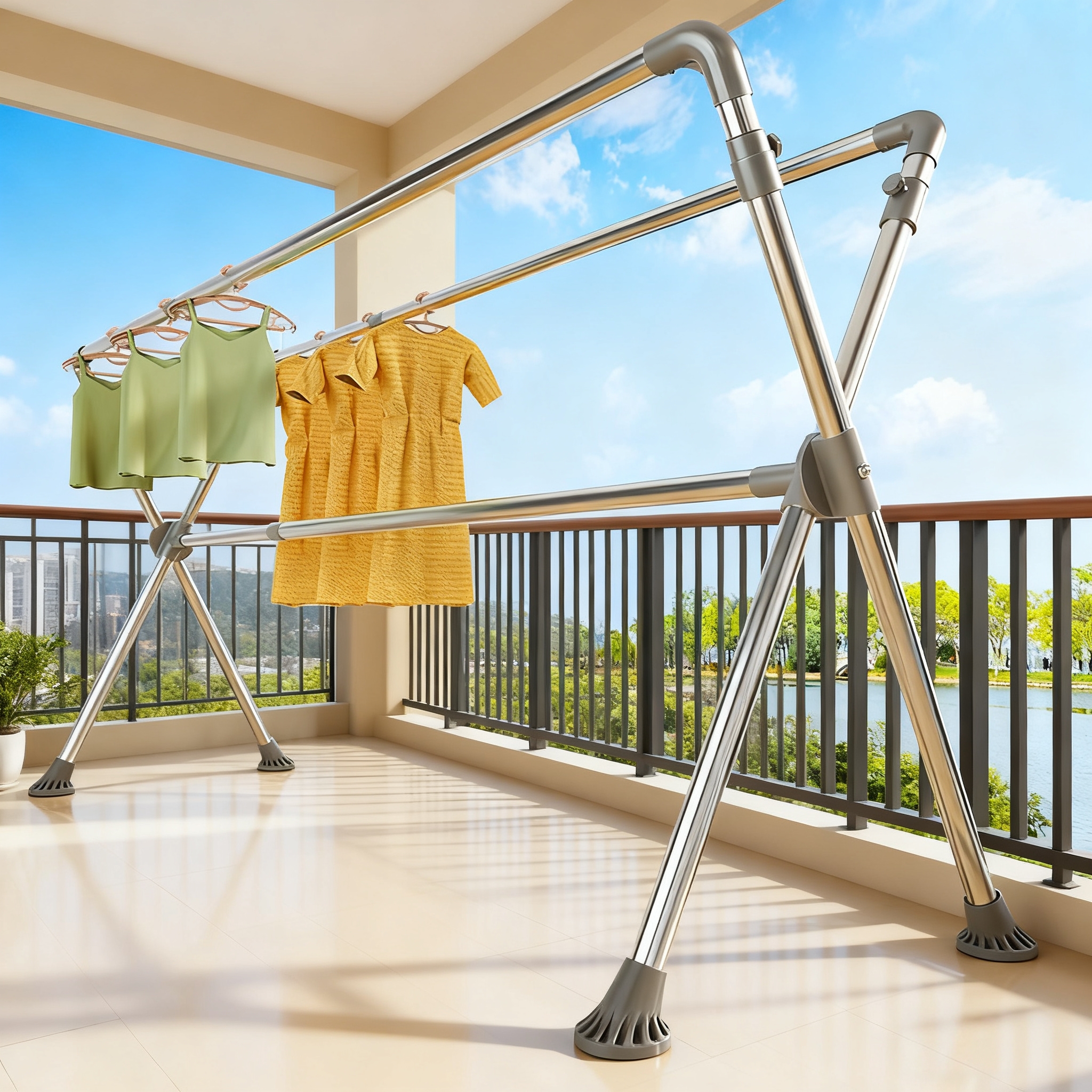 【旗舰爆款】免安装折叠晾衣架