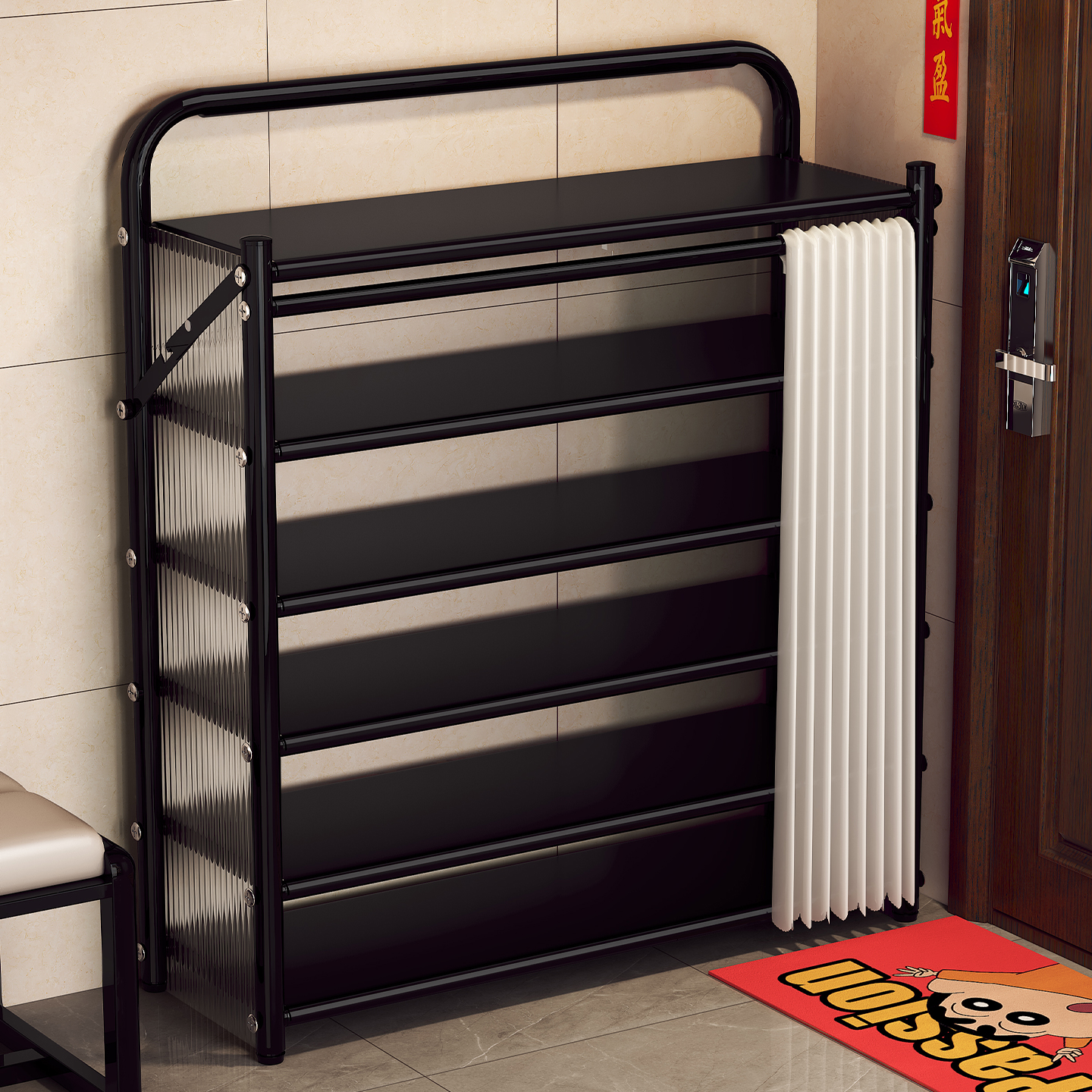 【免安装防尘折叠鞋架】