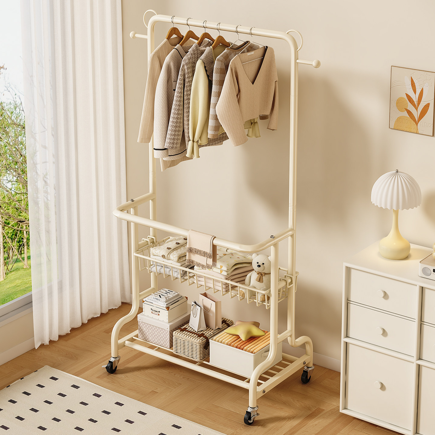 【全网di价！】多功能衣帽架