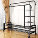 简易晾衣架落地家用卧室内挂衣架移动加粗衣帽架阳台凉晒衣服架子