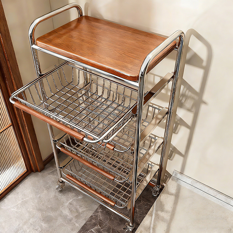 中古风抽屉式零食置物架落地移动小推车客厅多层零食收纳家用玩具,收纳整理,整理架/置物架/收纳架,淘宝优惠券,粉丝福利购,淘宝优惠卷