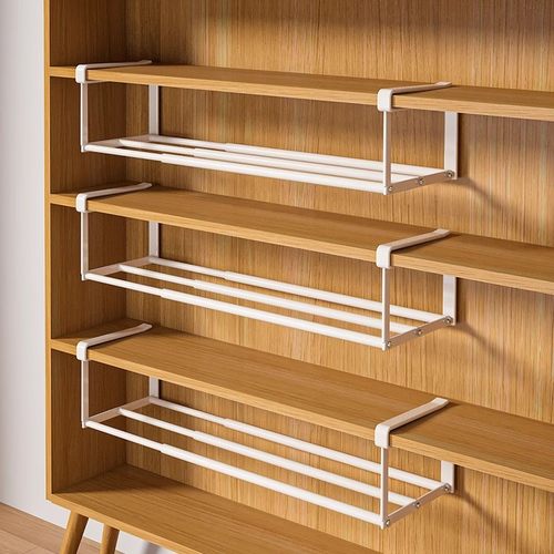 鞋架家用可伸缩鞋柜分层隔板鞋子置物架省空间下拉篮整理鞋托 托