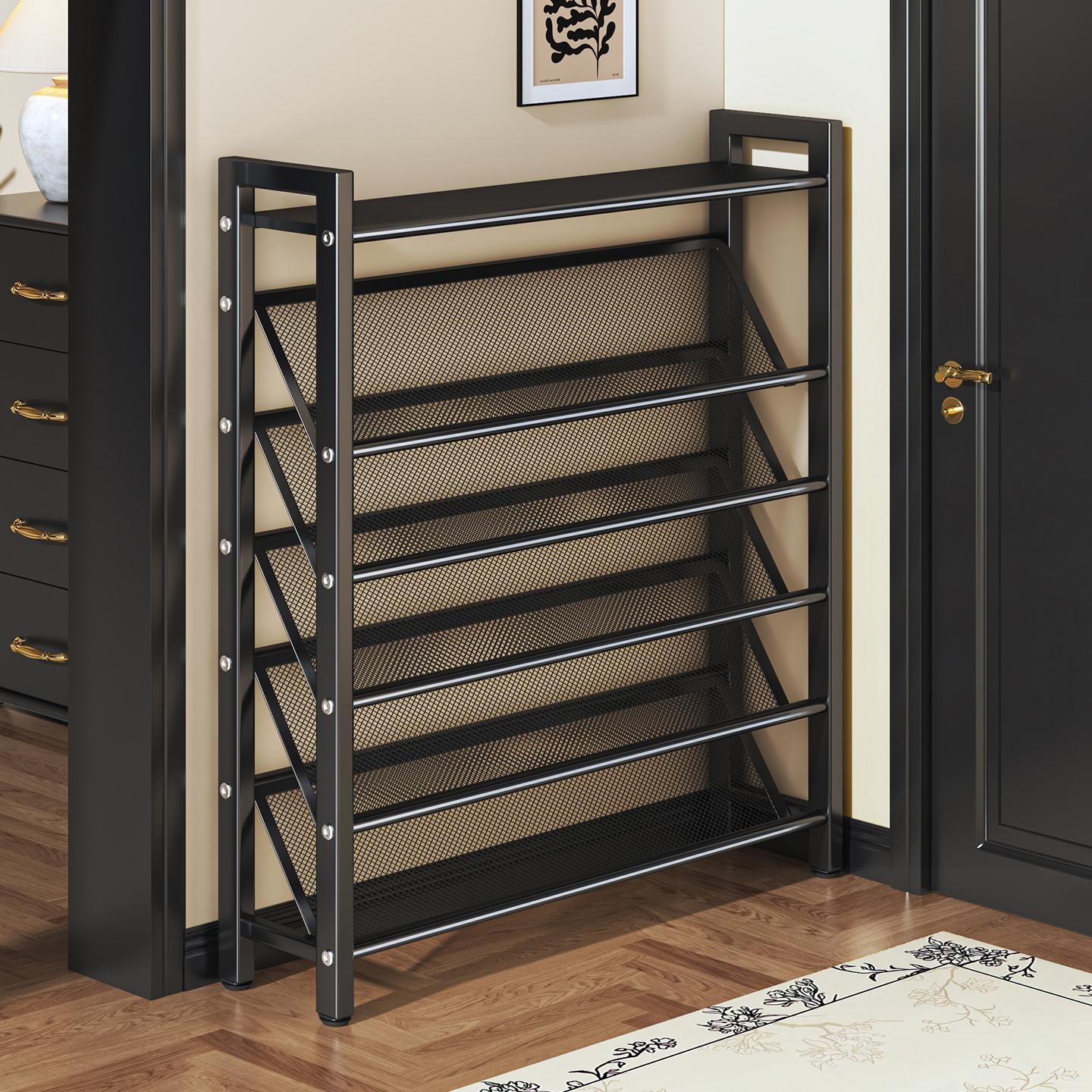 【精制碳钢更耐用】门后夹缝鞋架