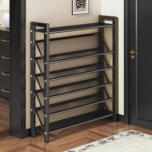 【精制碳钢更耐用】门后夹缝鞋架