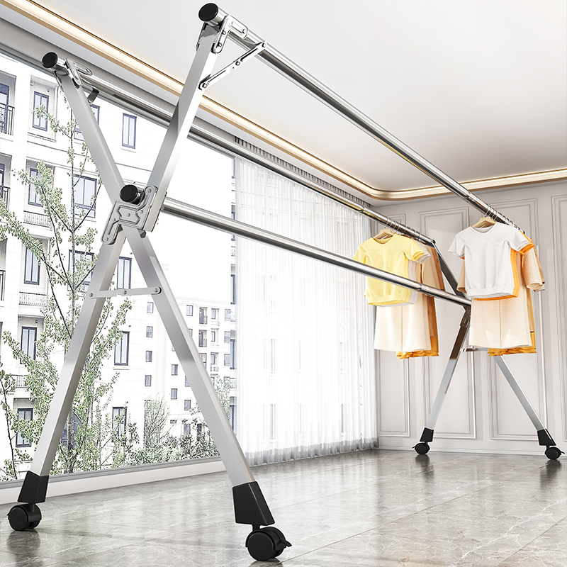 【升级加粗】可折叠室内外晾衣架
