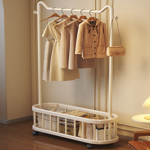 【爆卖10w+】奶油风落地挂衣架