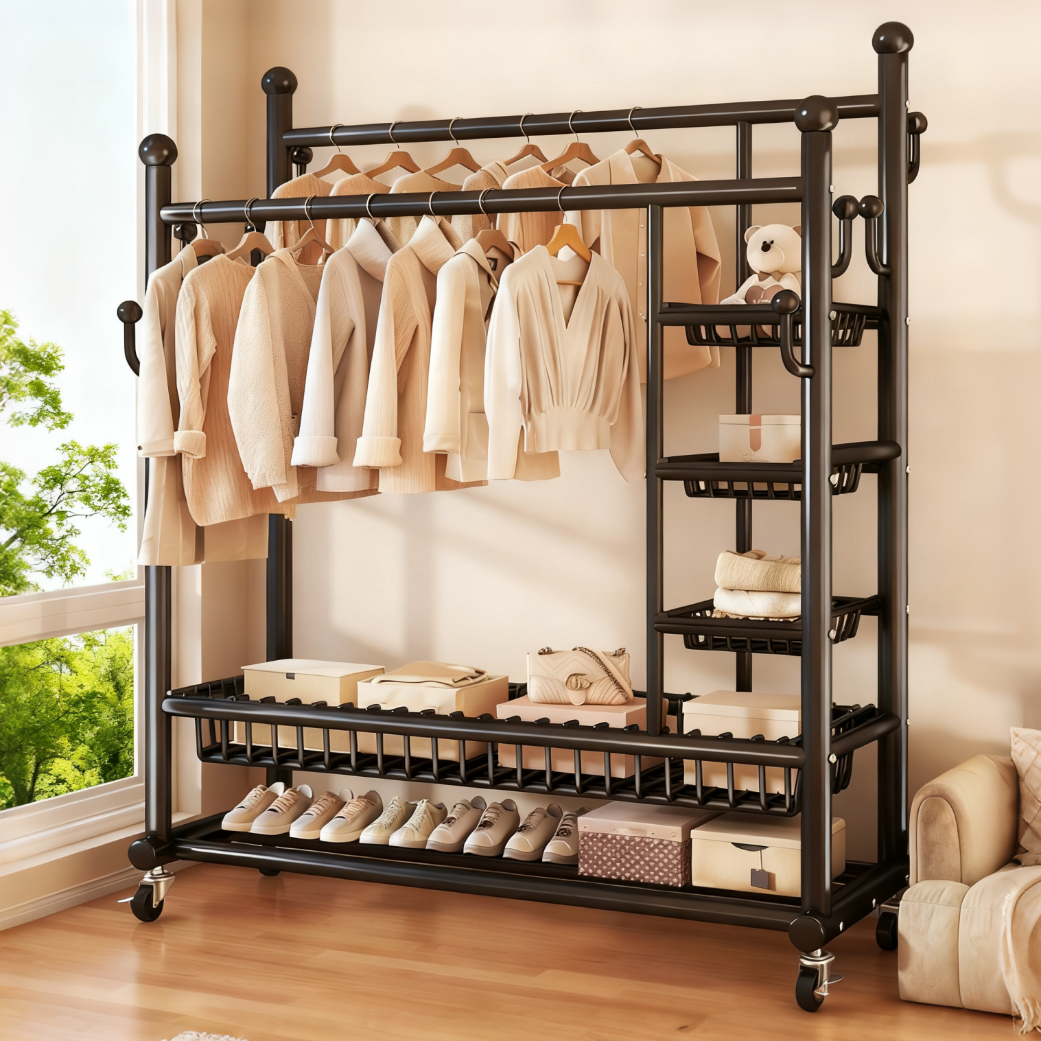 【国家补贴中..】加粗加厚衣帽架