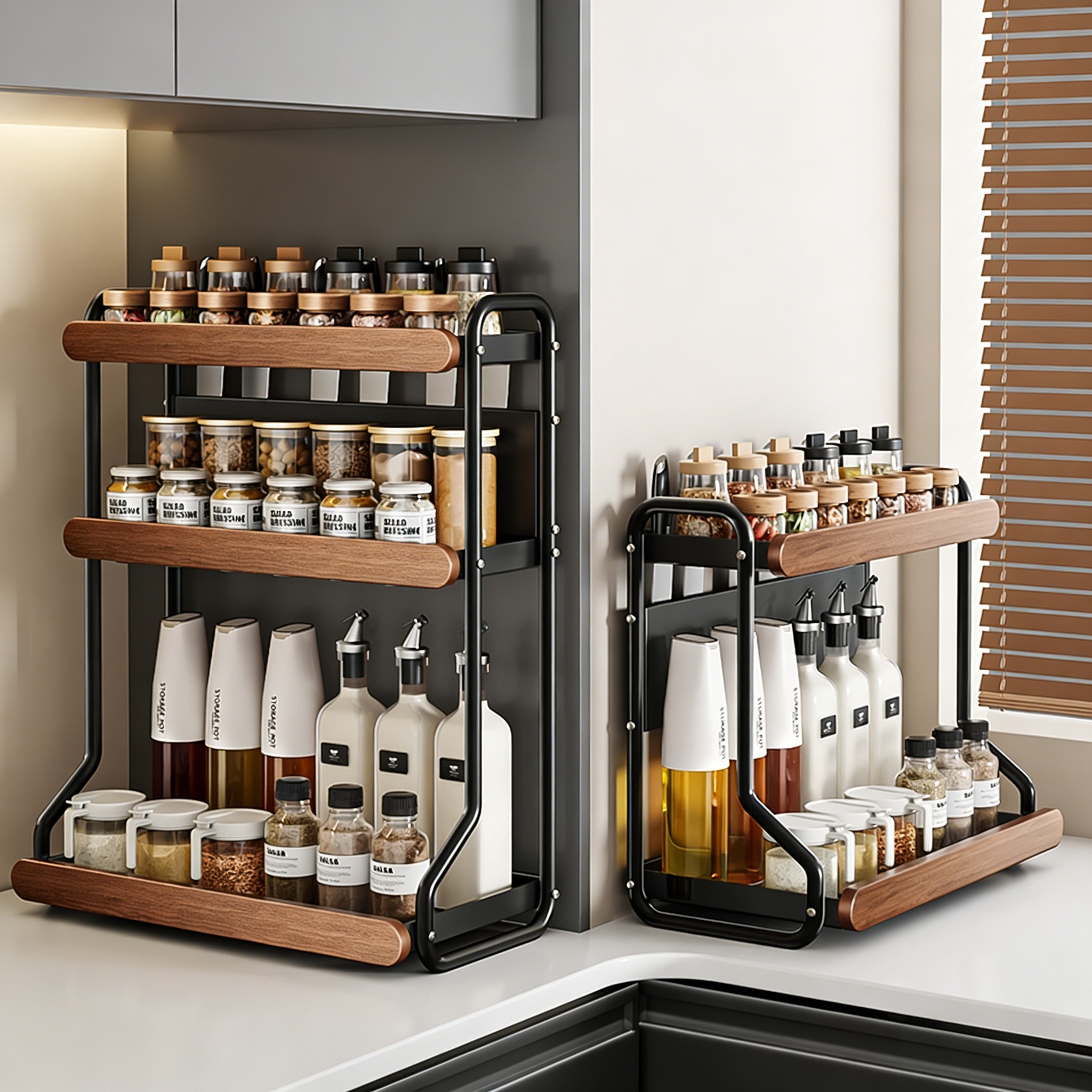 调料品置物架多层厨房调料架家用台面多功能调味料油盐酱醋收纳架,厨房/烹饪用具,调料置物架,淘宝优惠券,粉丝福利购,淘宝优惠卷