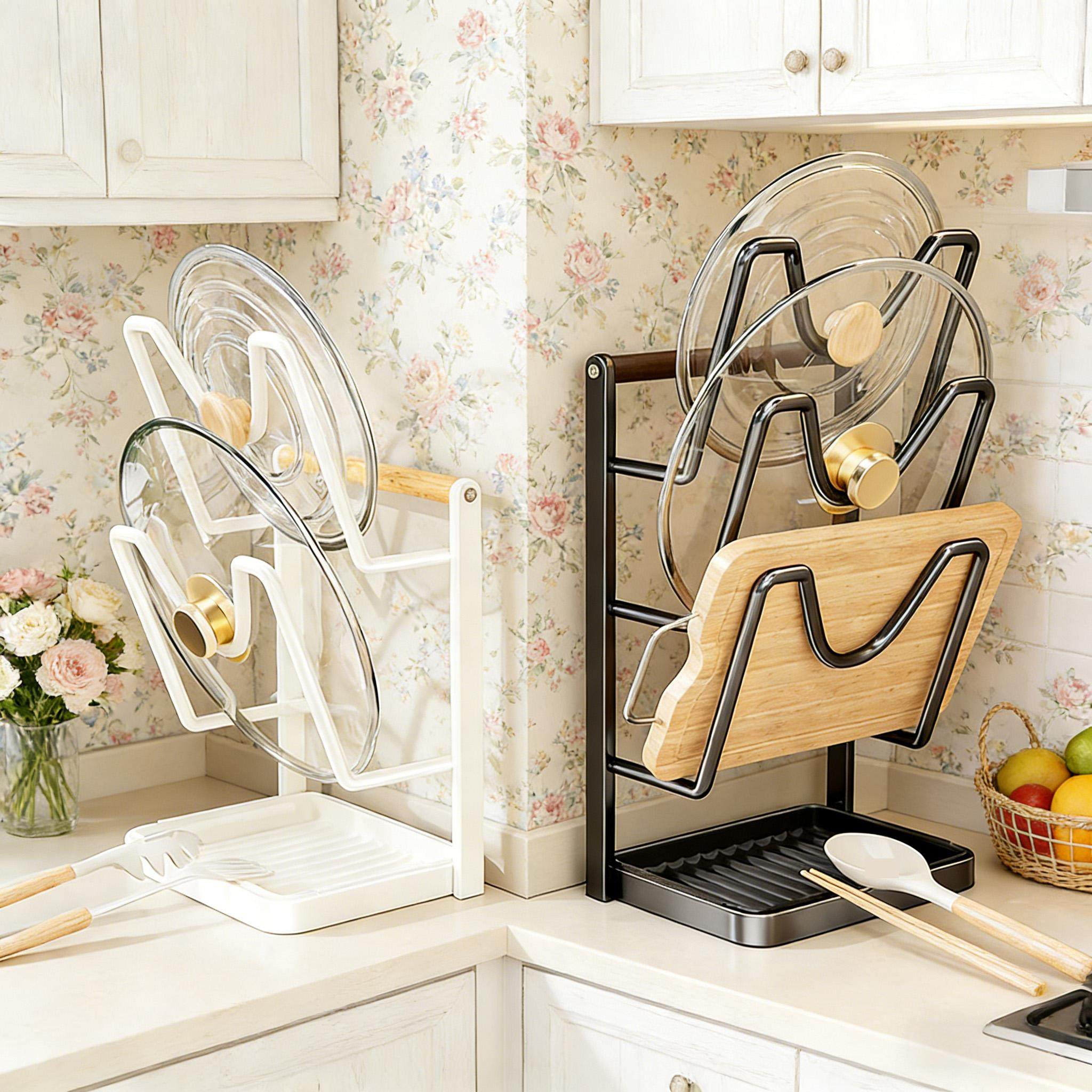 厨房锅盖架壁挂免打孔置物架多功能家用收纳菜板放置器砧板架台面,厨房/烹饪用具,锅盖架/锅盖收纳垫,淘宝优惠券,粉丝福利购,淘宝优惠卷