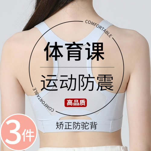 少女文胸学生运动内衣女大童防震