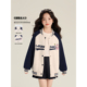 Amybaby女童上衣春季 潮流拼接labubu印花棒球服外套 2026新款