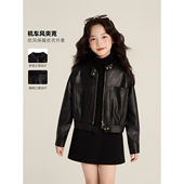 高级感机车风皮衣夹克 复古酷飒美式 Amybaby女童上衣冬季 2025新款