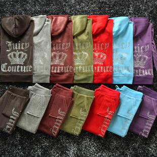 2025秋冬欧美金丝天鹅绒皇冠烫钻字母休闲运动套装女烫钻两件套QY