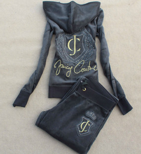 休闲丝绒运动服衣女装 长袖 刺绣烫钻天鹅绒套装 2020欧洲站秋冬新款