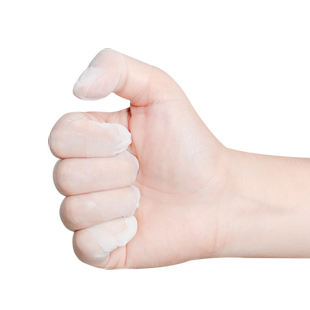 手指套切口乳胶加厚磨砂防滑防水防油护指干活点钞教师纹绣一次性