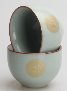 新品上架亏本冲量5.9单个高档汝窑茶杯茶碗个人品茗茶杯功夫茶具
