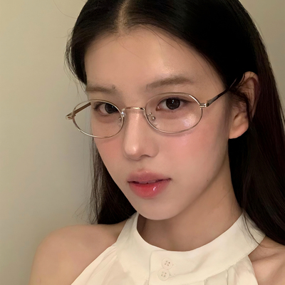 高智感椭圆眼镜女近视可配度数