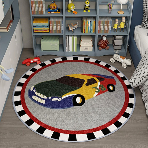 卡通小汽车男孩儿童房卧室床边