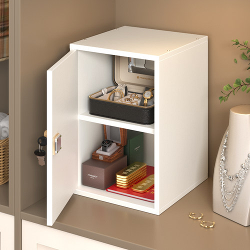 桌面带锁柜重要物品收纳箱