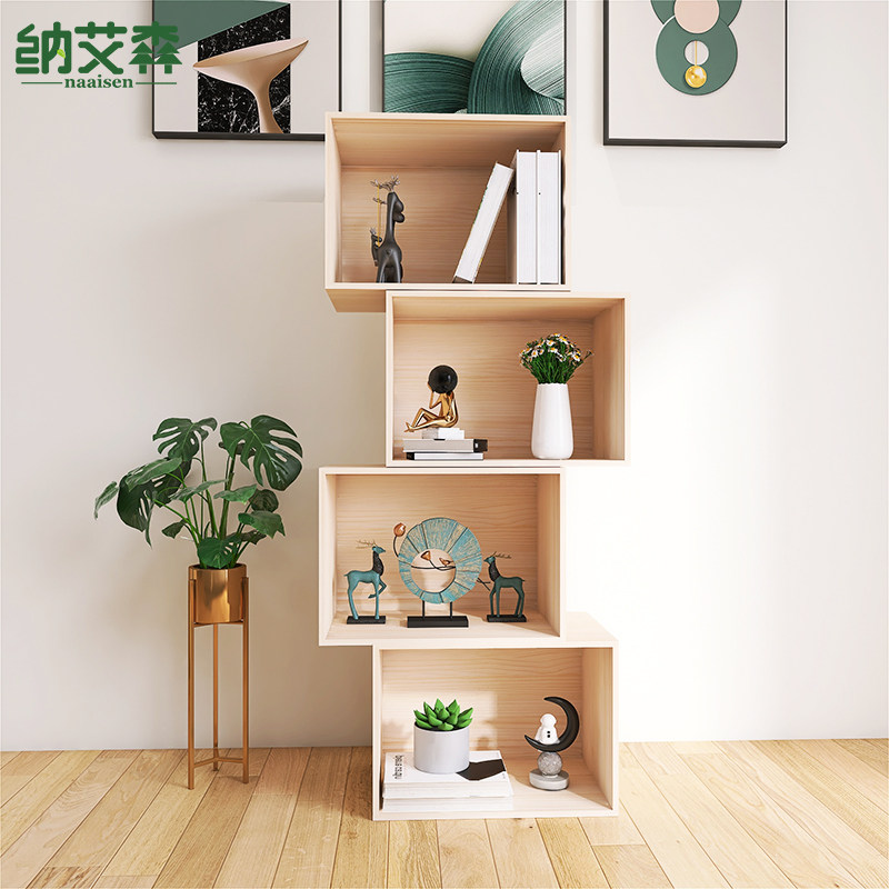 自由组合格子柜日式收纳单个书柜木质小柜子客厅落地格子置物柜矮,住宅家具,单个书柜,淘宝优惠券,粉丝福利购,淘宝优惠卷