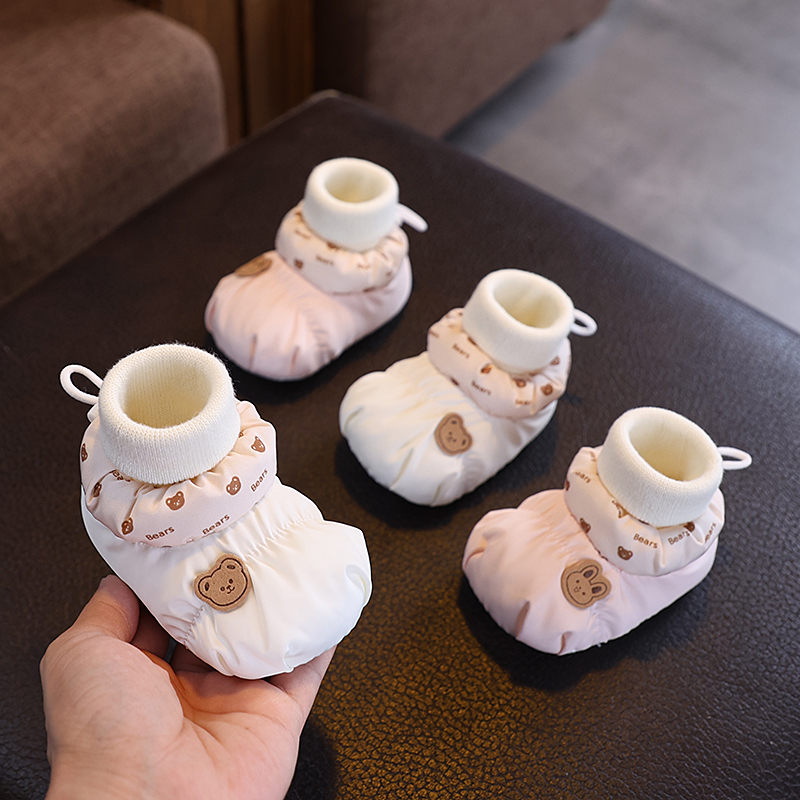 婴儿鞋冬季加绒加厚学步鞋袜
