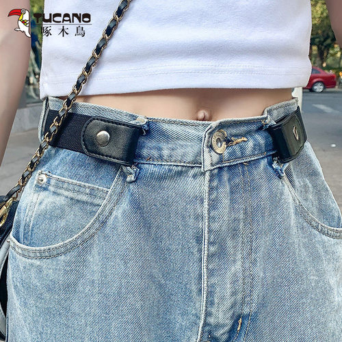 懒人皮带啄木鸟女士潮ins军训