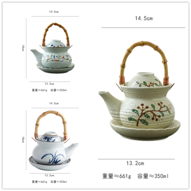日式海鲜壶陶瓷创意提梁小茶壶