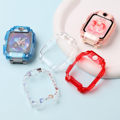 适用于小天才z11保护壳软硅胶透明保护套智能儿童电话手表z11全包防摔防磕外壳高清贴膜钢化膜学生表壳配件