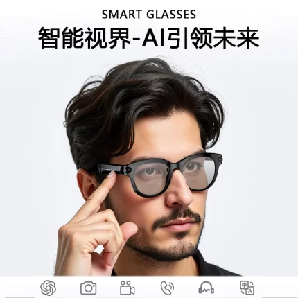 Ai智能眼镜3200w像素高清拍照蓝牙运动相机语音通话实时翻译拍摄