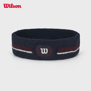 男女通用撞色刺绣logo吸汗发带网球运动头带 Wilson威尔胜26年新款